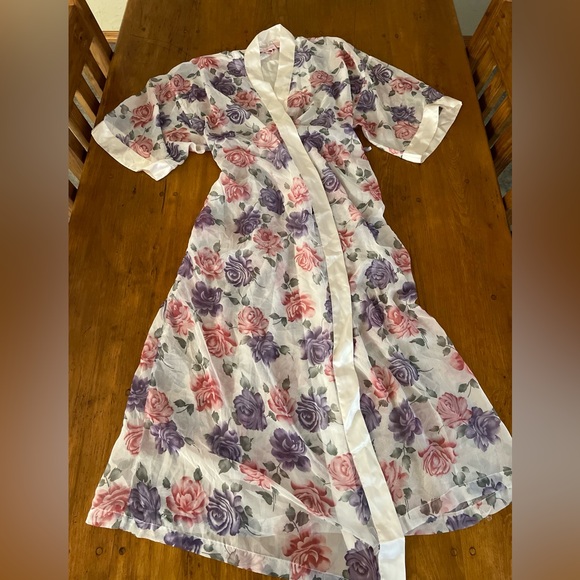 Contessa Di Roma Floral Kimono Robe Size Large - Picture 4 of 15